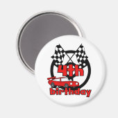 Auto Racing 4e Verjaardag Tshirts en geschenken Magneet (Voorkant / Achterkant)
