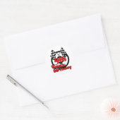 Auto Racing 4e Verjaardag Tshirts en geschenken Ronde Sticker (Envelop)