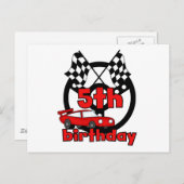 Auto Racing 5e Verjaardag Tshirts en geschenken Briefkaart (Voorkant / Achterkant)