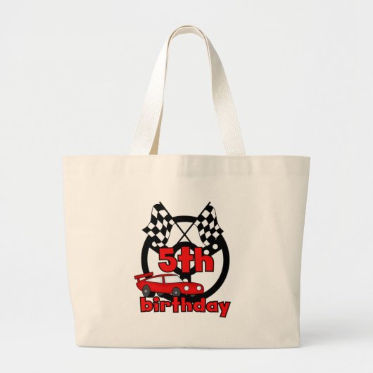 Auto Racing 5e Verjaardag Tshirts en geschenken Grote Tote Bag (Voorkant)