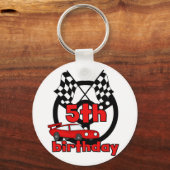 Auto Racing 5e Verjaardag Tshirts en geschenken Sleutelhanger (Voorkant)