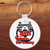 Auto Racing 5e Verjaardag Tshirts en geschenken Sleutelhanger (Voorkant)