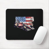  Auto Racing Auto Amerikaanse vlag 4 juli Muismat (Met muis)