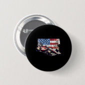 Auto Racing Auto Amerikaanse vlag 4 juli Ronde Button 5,7 Cm (Voorkant /achterkant)