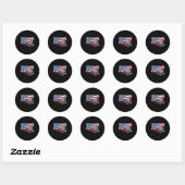  Auto Racing Auto Amerikaanse vlag 4 juli Ronde Sticker (Vel)