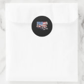  Auto Racing Auto Amerikaanse vlag 4 juli Ronde Sticker (Tas)