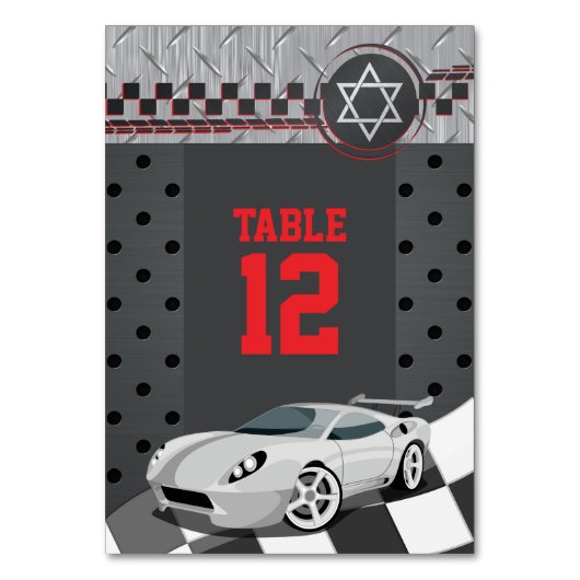 Auto Racing Bar Mitzvah Kaart (Voorkant)