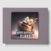 Auto Racing Cake - Verjaardagen Gastenboek (Voorkant)