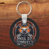 Auto Racing Checkered Flag Motorsport Accessoires Sleutelhanger (Voorkant)