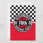 Auto Racing Geruite Vlag Verjaardagsfeest Kaart (Achterkant)