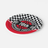 Auto Racing Geruite Vlag Verjaardagsfeest Papieren Bordje (Gekanteld)