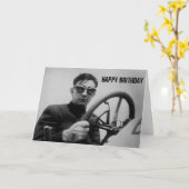  Auto Racing Guy Verjaardag Kaart (Gele Bloem)