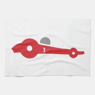 Auto-Racing illustratie afgedrukt op t-shirts Theedoek