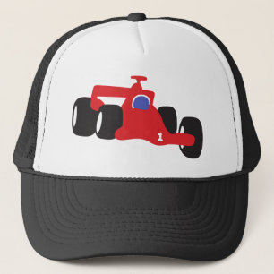 Auto-Racing illustratie afgedrukt op t-shirts Trucker Pet