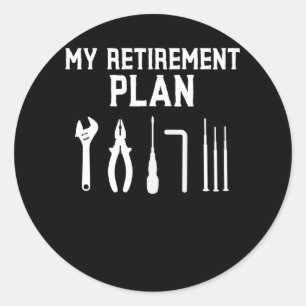 Auto Racing Mannen Quottes for Retiree Dad Ronde Sticker