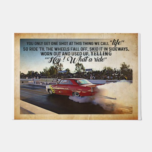 Auto Racing Mat - Gepersonaliseerde welkomstmat (Voorkant)