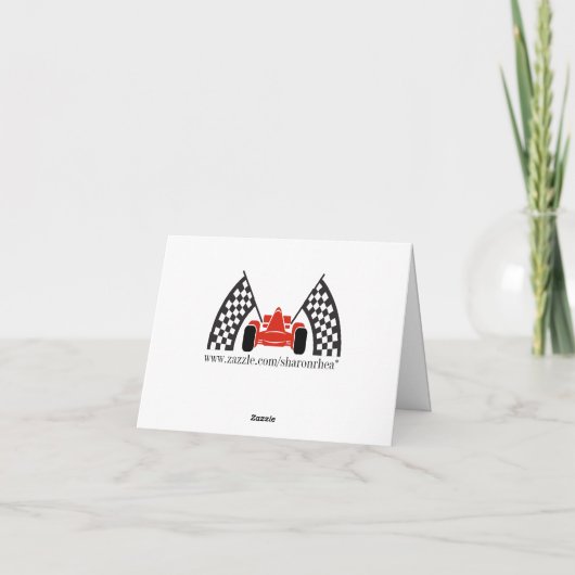 Auto Racing Race Car Bedankt voor de lege notitie (Achterkant)