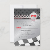 Auto Racing Racecar Bar Mitzvah Reageer Kaart (Voorkant)