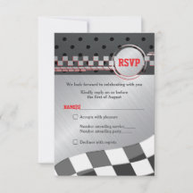 Auto Racing Racecar Bar Mitzvah Reageer Kaart