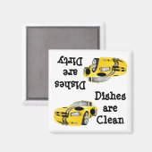 Auto Racing Schone Vuile Vaatwasser Magneet (Voorkant / Achterkant)