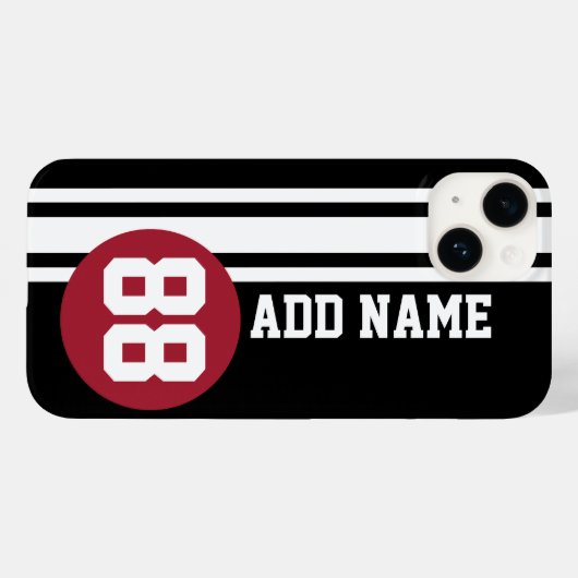 Auto Racing Stripes met aangepast nummer en naam Case-Mate iPhone Case (Achterkant (horizontaal))