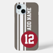 Auto Racing Stripes met nummer en naam Case-Mate iPhone Case (Achterkant)