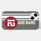 Auto Racing Stripes met nummer en naam Case-Mate iPhone Case (Achterkant (horizontaal))