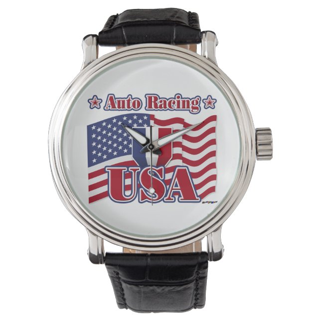 Auto Racing USA Horloge (Voorkant)