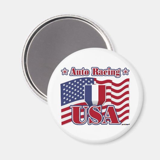 Auto Racing USA Magneet (Voorkant / Achterkant)