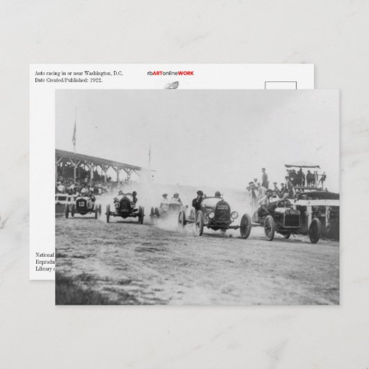 Auto-racisme 1925 briefkaart (Voorkant / Achterkant)