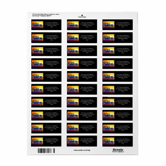  Auto Rainbow Sunset Etiket (Full Sheet)