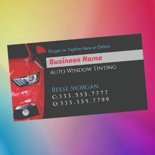 Auto Ramen Tinten, Rode Auto, Genereer QR Code Visitekaartje