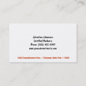 Auto Red Classic Car Auto Painting Biz Visitekaartje (Achterkant)