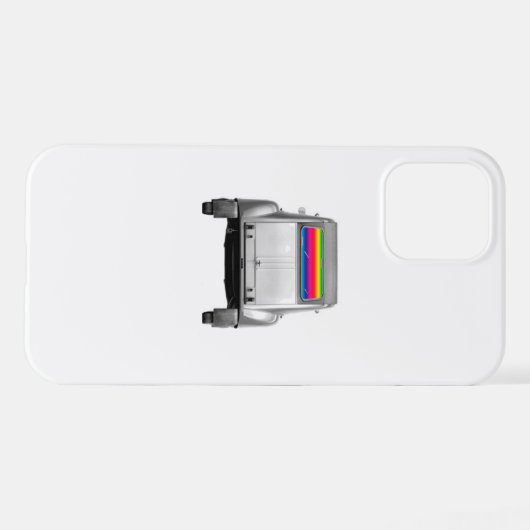 Auto + regenboog iPhone hoesje (Achterkant horizontaal)