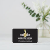 Auto-reinigingsauto-icoon Visitekaartje (Staand voorkant)