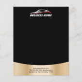Auto Repair Auto Details Modern Gold Automotive Flyer (Voorkant)