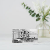 Auto Repair Bay | Mechanische Fix-pictogrammen Visitekaartje (Staand voorkant)