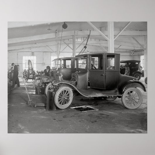 Auto Repair Garage, 1926. foto Poster (Voorkant)