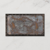 Auto Repair Grunge Rusty Metal Handyman Visitekaartje (Achterkant)