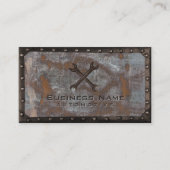 Auto Repair Grunge Rusty Metal Handyman Visitekaartje (Voorkant)