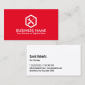 Auto Repair Handyman Maintenance Service Plain Red Visitekaartje (Voorkant / Achterkant)