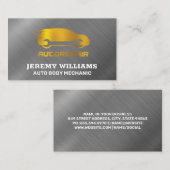 Auto Repair Logo | Metallic Visitekaartje (Voorkant / Achterkant)