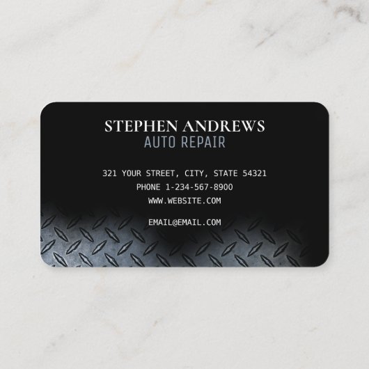 Auto Repair Professional Automobieltechnicus Visitekaartje (Achterkant)