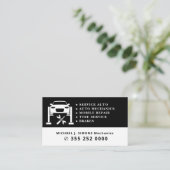 Auto repair professional mobile mechanic service visitekaartje (Staand voorkant)