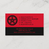 Auto repair professional mobile mechanic service visitekaartje (Achterkant)