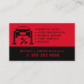 Auto repair professional mobile mechanic service visitekaartje (Voorkant)