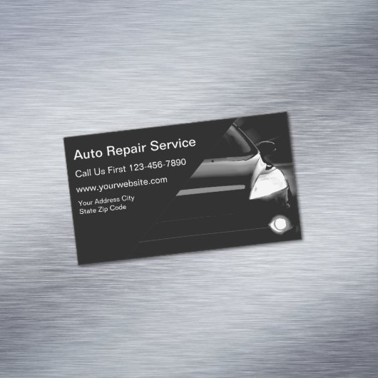 Auto Repair Service Visitekaartje Magneet (Voorbeeld)