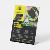 Auto Repair Services voetstuk Reclamebord Met Voetstuk (Voorkant)