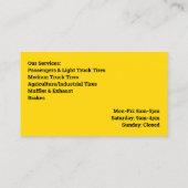 Auto Repair Shop Business Card Template Visitekaartje (Achterkant)