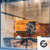 Auto Reparatie Aangepaste Venster Cling Raamsticker (Cafe Raam)